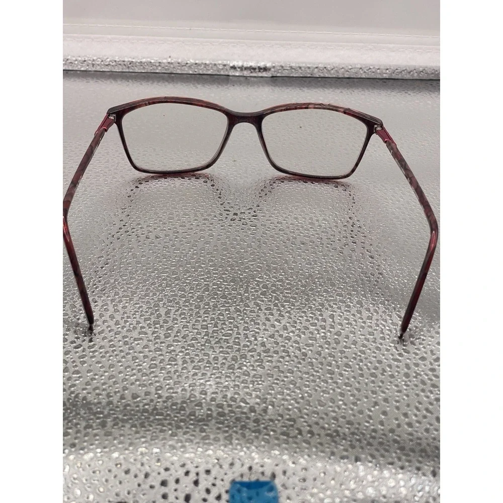 Ellen Tracy Eyeglasses Frames MONTERREY Wine Marble Cat Eye Full Rim 52-15-135 5